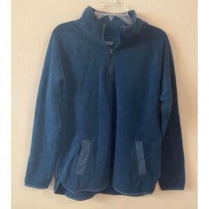 Tek Gear Essential Gear Fleece Pullover Top Teal Blue Size Large